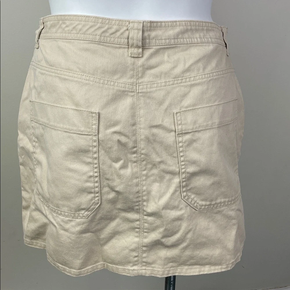 Old Navy Utility Mini Button Front Skirt Oak Branch